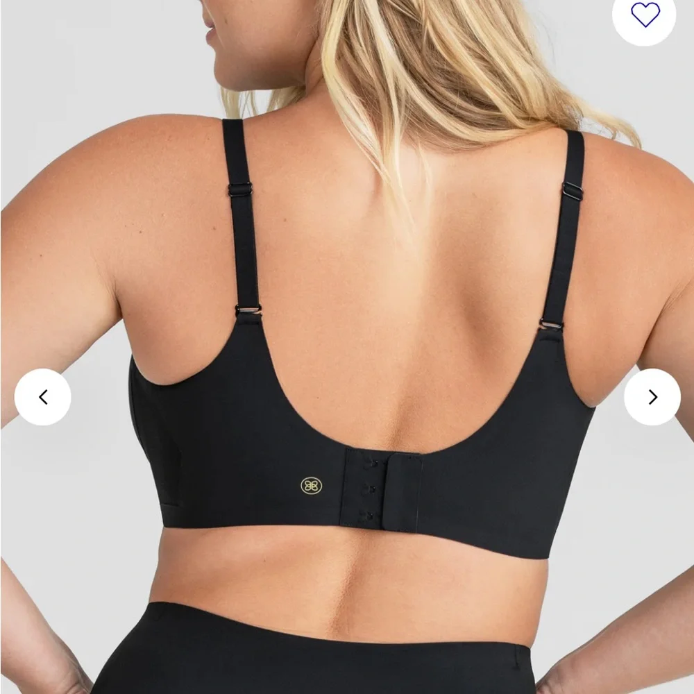 Honeylove Wireless Runway Crossover Bra Vamp Black Nude - Picture 2 of 5